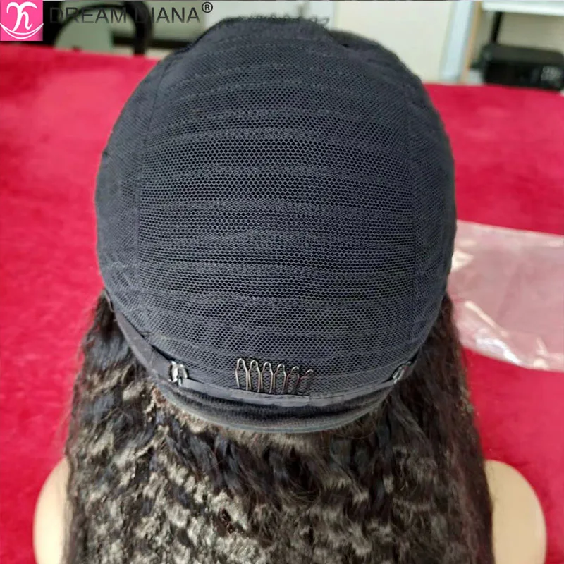 

DreamDiana Brazilian Hair Wigs Remy Ombre Curly Lace Wig 44 Curly Lace Closure Human Hair Wigs Blond Water 100% Human Hair Wigs