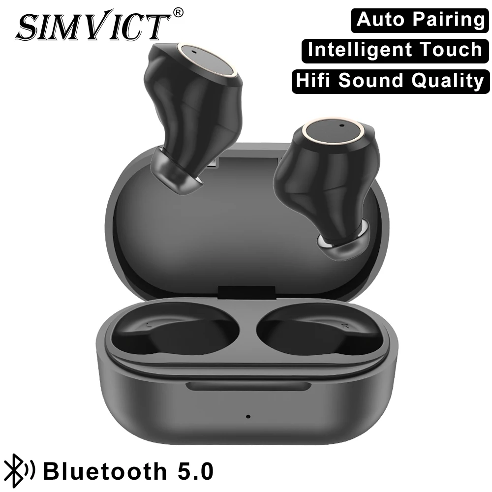 Беспроводные Bluetooth 5 0 наушники Simvict W6B TWS Спортивные с микрофоном портативные