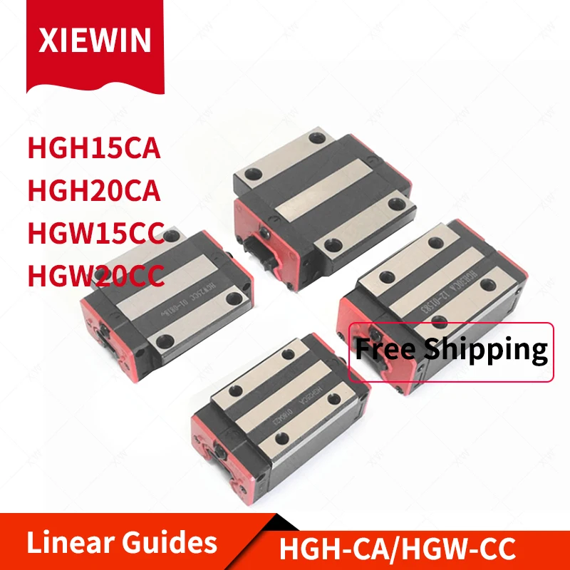 Рельсовый ползунок HGH15CA HGW15CC коляски HGH20CA HGW20CC блок линейных направляющих для HGR15 HGR20 рельсы CNC наборы