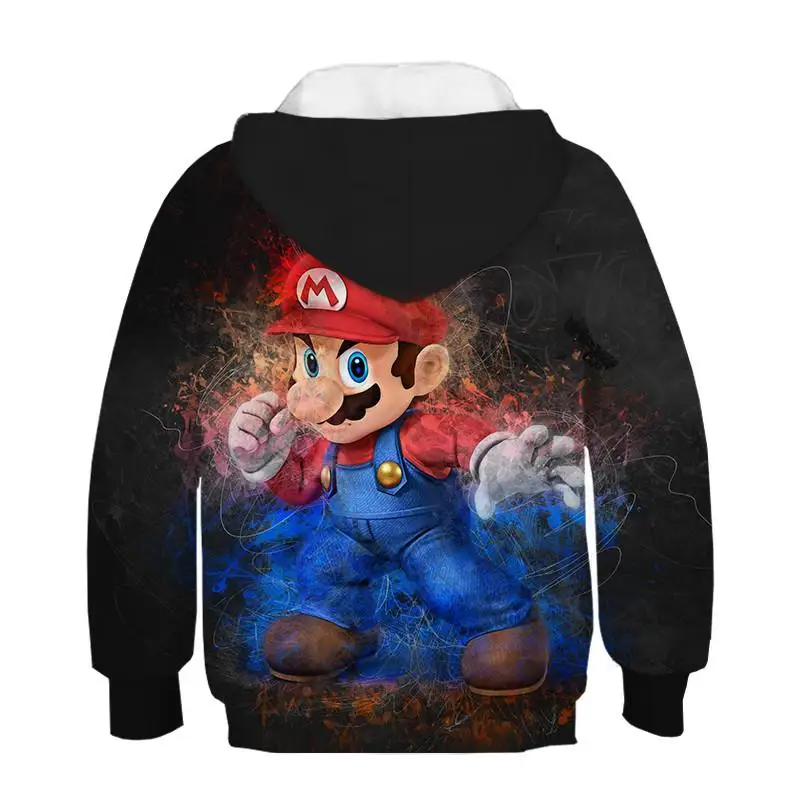 Гоночная Игра “Марио” Kart 8 Объёмный рисунок(3D-принт) детская одежда с персонажами из мультфильмов с капюшоном Марио серии игр со свитшотом, модная одежда для мальчиков и девочек с капюшоном