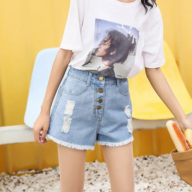 ZQLZ женские джинсовые шорты с высокой талией и широкими штанинами повседневные