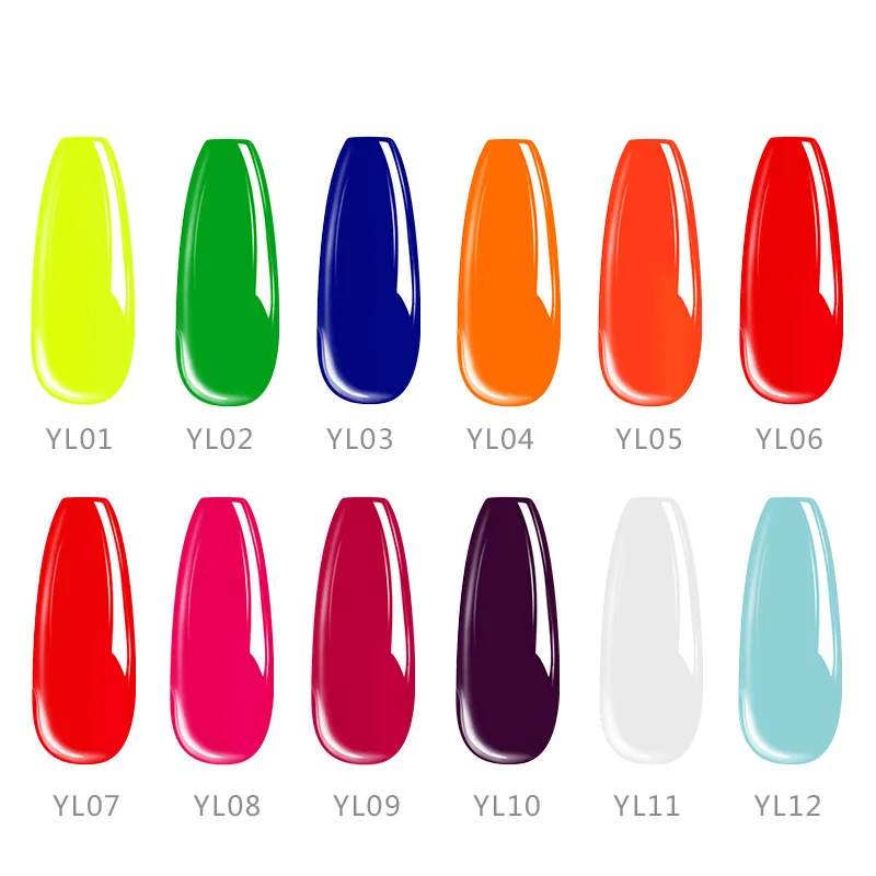 Vrenmol неоновый гвоздь порошковый флуоресцентный лак для ногтей пыль тени Блеск