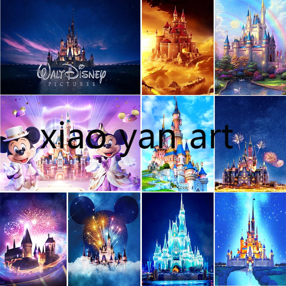 

Disney 5D DIY алмазная живопись фейерверк Замок принцессы ограниченная Новинка