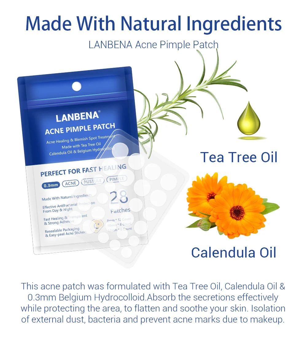 LANBENA ночное использование невидимые Прыщи Патчи от акне наклейки лечение дефект