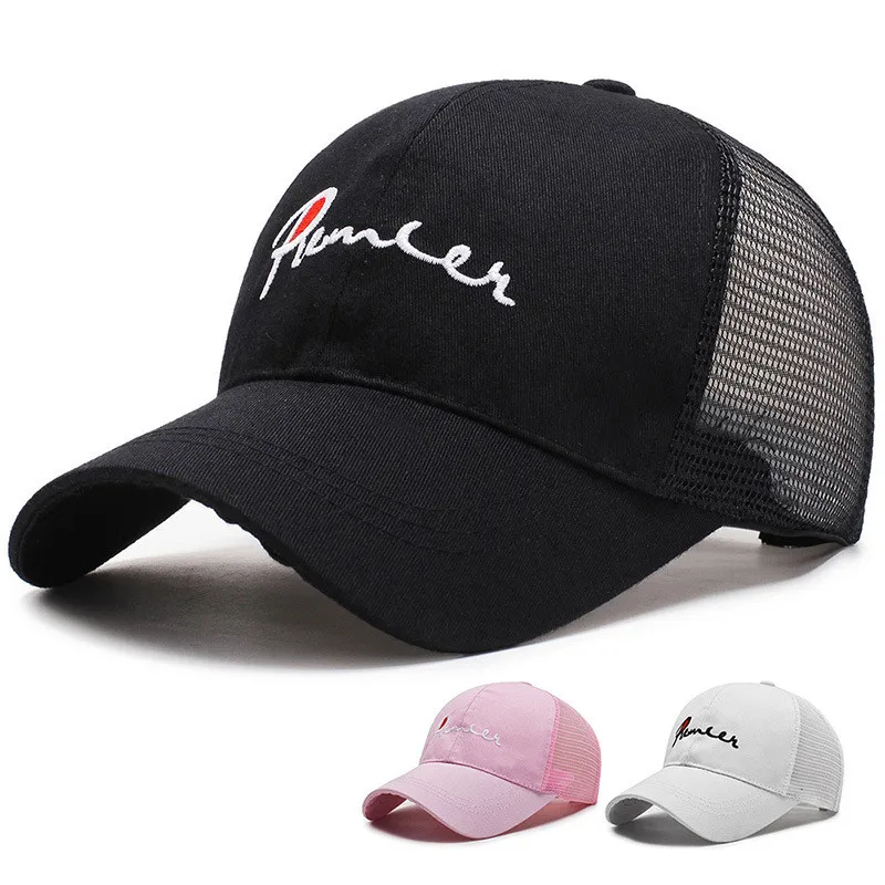 Кепка с вышивкой для мужчин и женщин Спортивная сетчатая бейсболка
