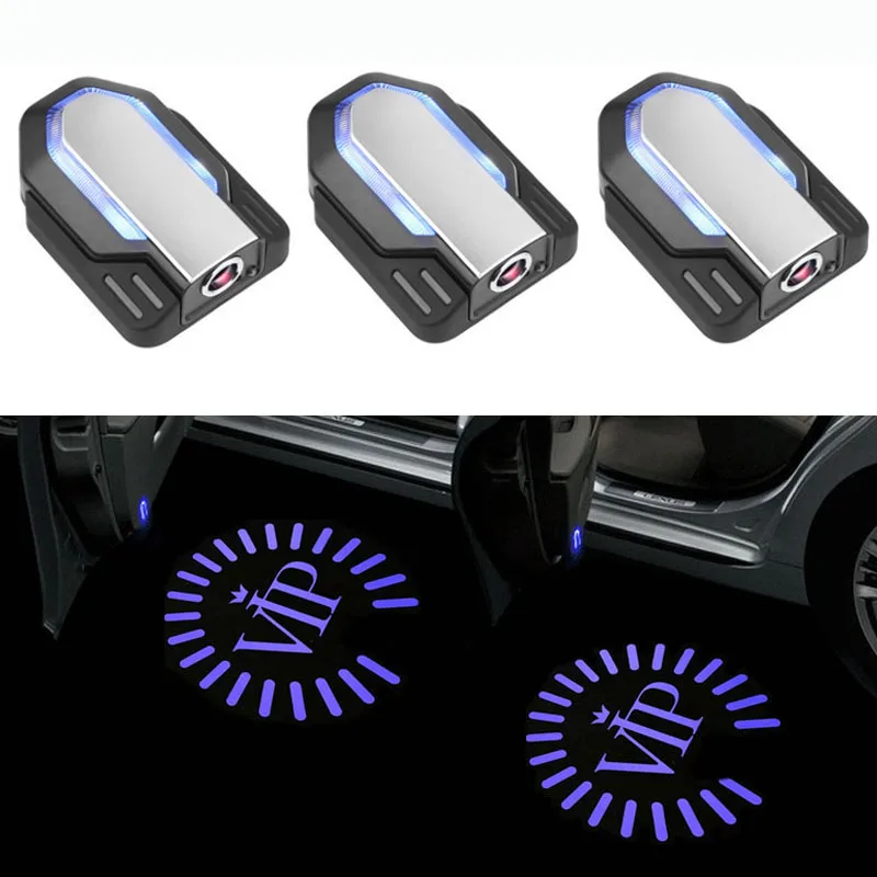 

3D Car Door Welcome Lights Rotatable Laser Projector Logo Ghost Shadow Light Wireless Decorative Lamp Universal Car Door Light