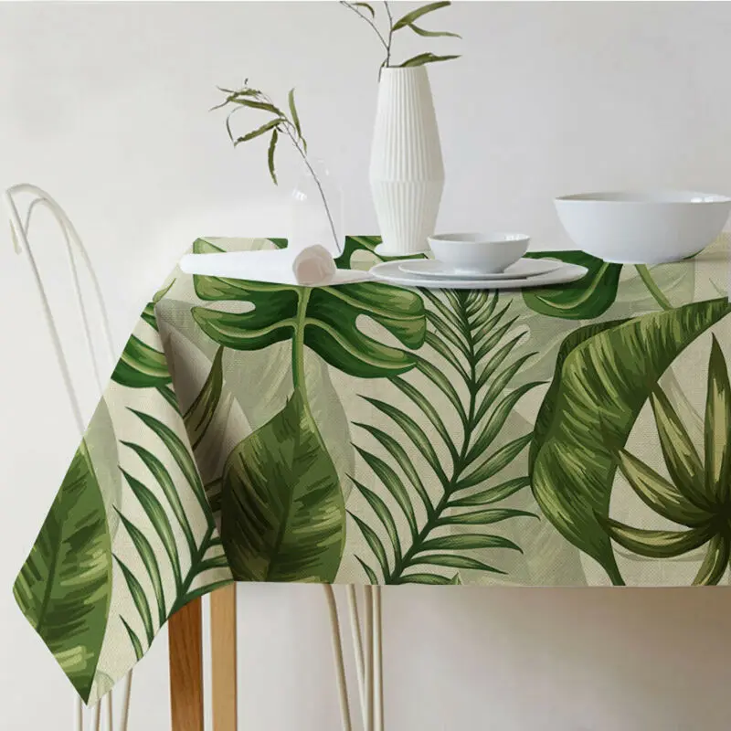 Скатерть с принтом зеленых растений скатерть для банкета свадьбы вечеринки