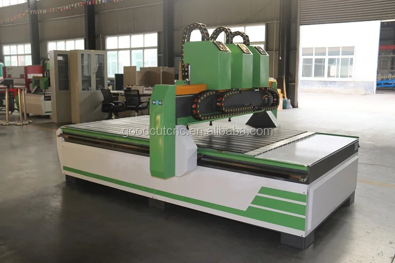 

GoodCut multi head 1325 wood carvign cnc router machine with 5.5kw water cooled spindle motor for woodworking