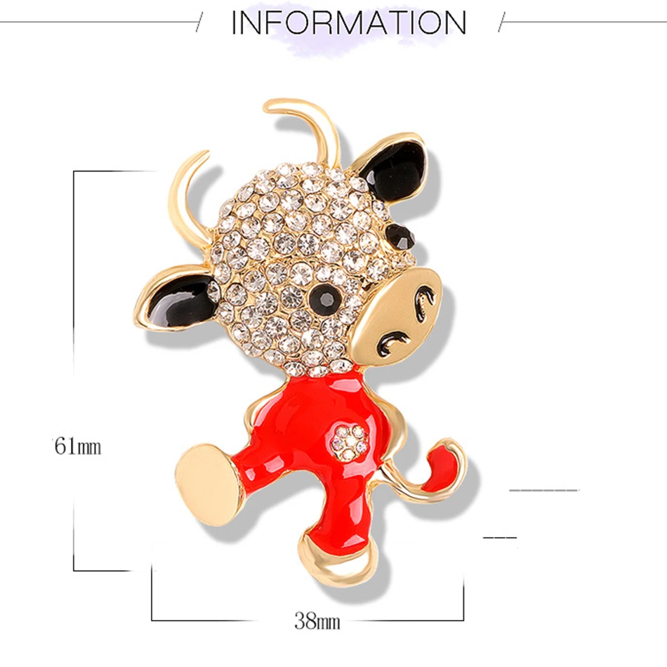 

year of ox 2021 souvenirs brooch rhinestone pin badges gifts for women masters the universe enamel pins among us blackpink