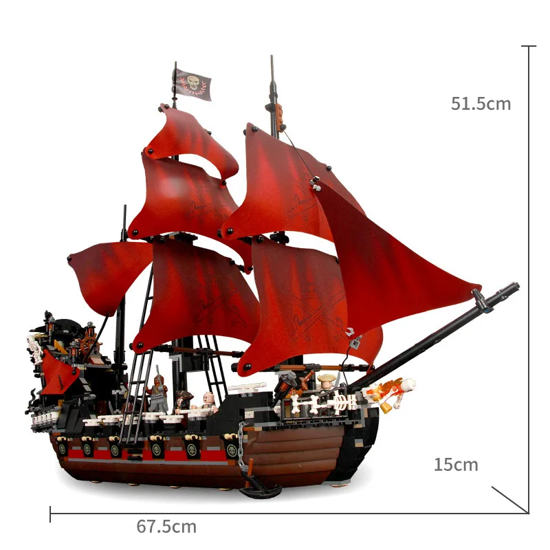 1097 шт Строительные блоки строительный мальчик Legoingly Карибский пиратский корабль