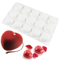 silicone romantics 15 heart shaped mini cake mold for chocolate desserts pudding baking cakes decorating tool molds pan