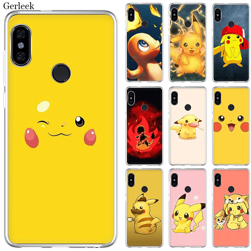 Mobile Phone Case For Xiaomi Redmi Note 4 4X 3 5 6 7 Pro 5A Hard Cover Pikachu Cool | Мобильные телефоны и аксессуары