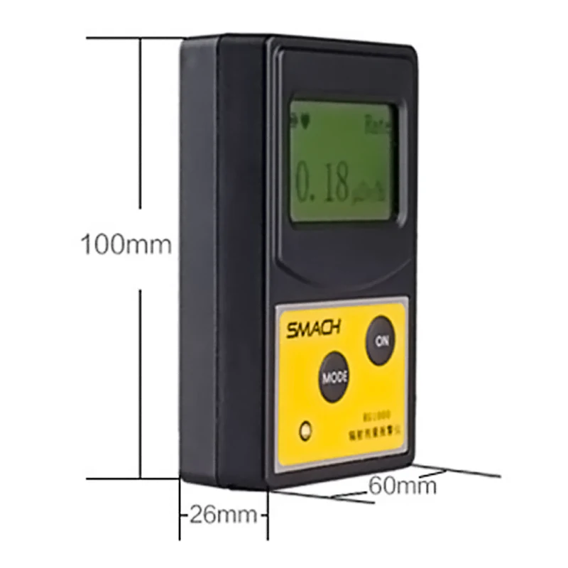 Счетчик Гейгера персональный дозиметр с дисплеем для измерения уровня Beta Gamma