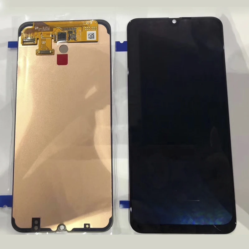 Black Amoled Super AMOLED для samsung galaxy A50 A505F/DS A505F A505FD A505A сенсорный экран дигитайзер в сборе для samsung A50 lcd+ рамка - Цвет: Black Amoled