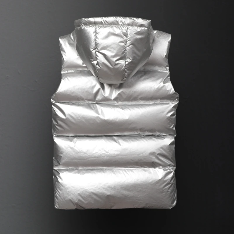 Жилет мужской зимний без рукавов модная теплая безрукавка в стиле хип хоп