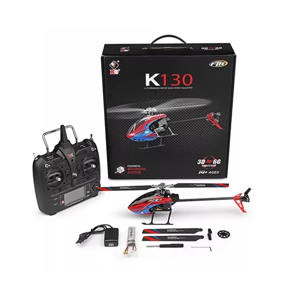 K130 подарок 6CH Летающий 3D 6G RC вертолет бесщеточный мотор перезаряжаемая забавная игрушка для взрослых мини совместим с FUTABA