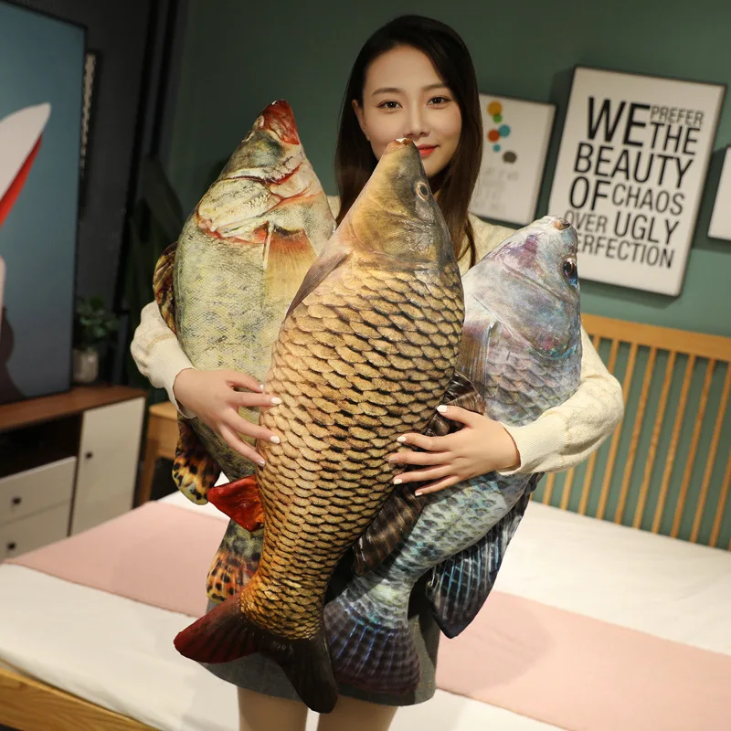 

New 30-100cm soft simulation goldfish carp plush toy cute animal doll sleeping pillow girl child birthday new year gift