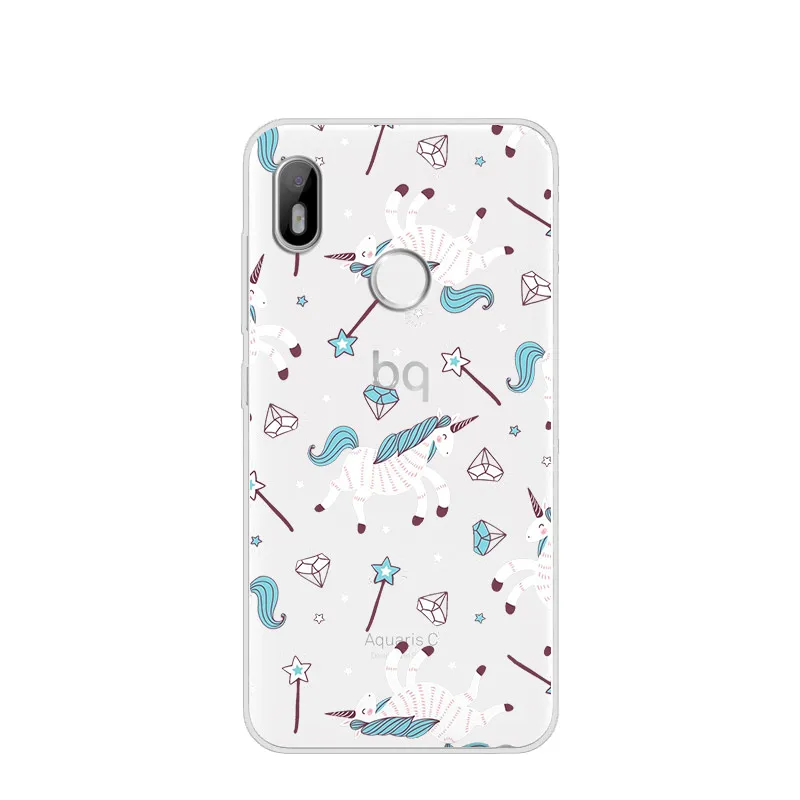 Ciciber милый Единорог для BQ Aquaris C U2 U X5 V VS X2 X Lite Pro Plus E5 s E4.5 M5 M5.5 M4.5 задняя крышка