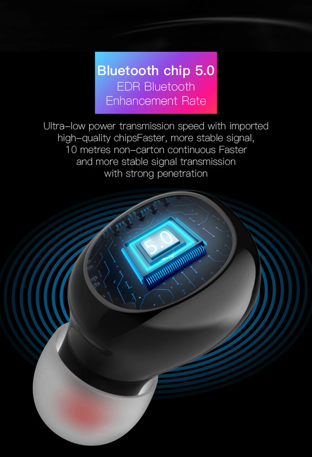 Беспроводные наушники TWS Bluetooth 5,0 стерео наушники спортивные наушники гарнитуры с микрофоном