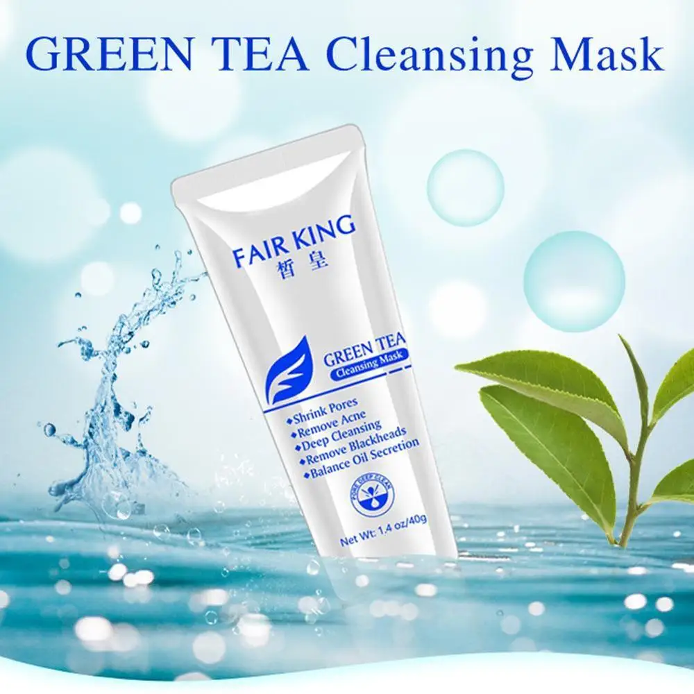 

Green Tea Blackhead Remover Acne Treatment Nose Oil-control Mud Pore Strip Mask Whitening Cream Peel off Mask Nose Peel
