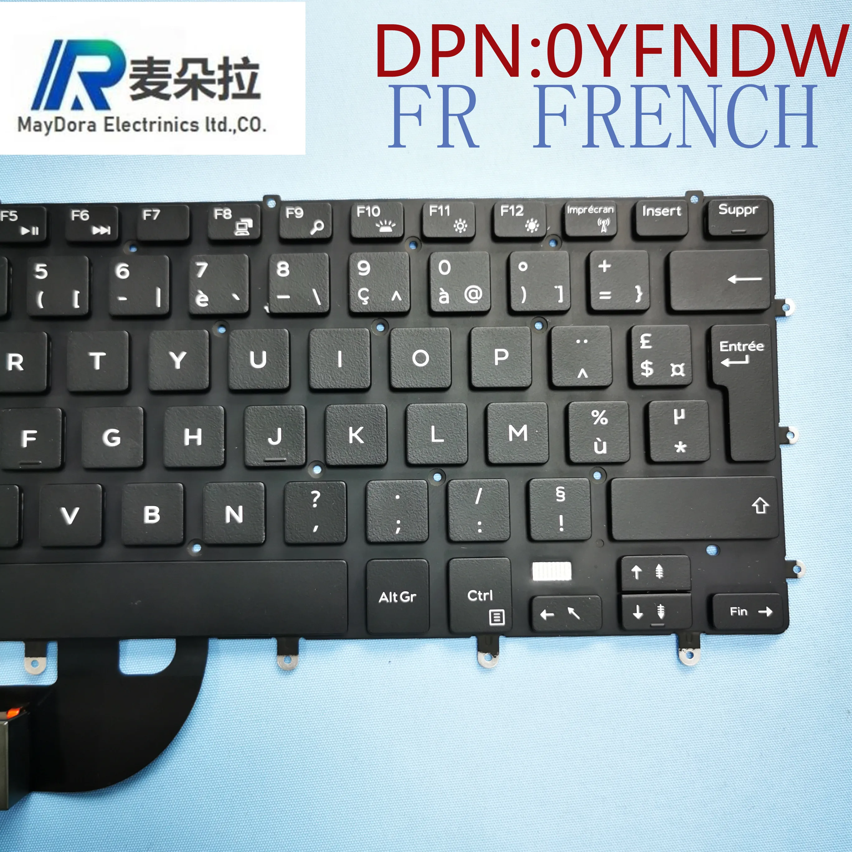 Французская клавиатура с подсветкой для ноутбука DELL XPS15 9550 9560 9570 5510 PRECISION 5520 5530 7558