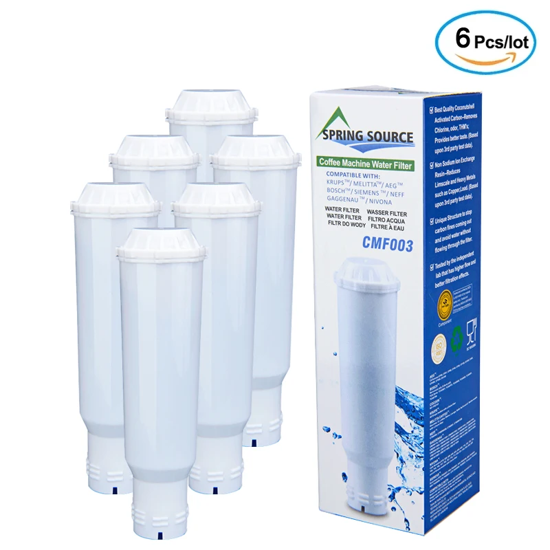 

F088 Coffee-Machine Water Filter Replacement for Krups Claris F088, XP5220, XP5240, EA82 and EA9000 (Pack of 6)