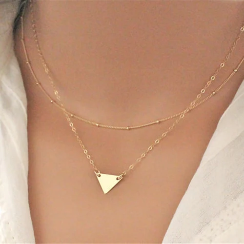 Fashion new Pendant Necklace Women Temperament Geometric Triangle Chain Female Party Jewelry Gift | Украшения и аксессуары