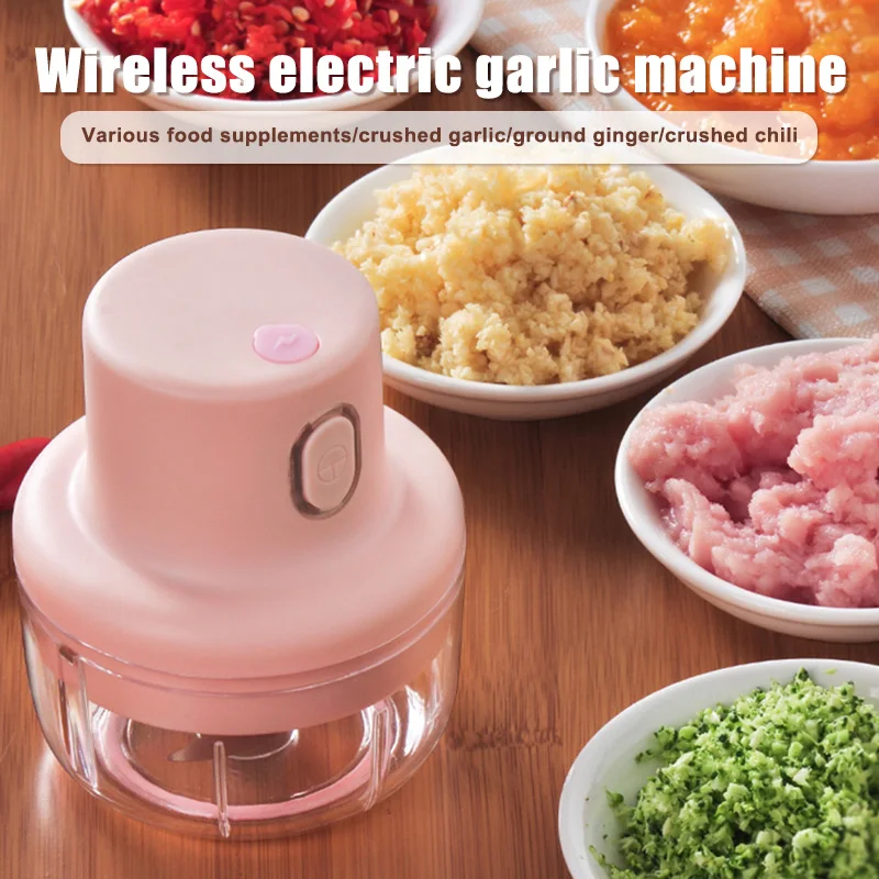 

Wireless Mini Electric Garlic Food Chopper Ginger Vegetable Crusher Cutter Food Blender Processor MYDING