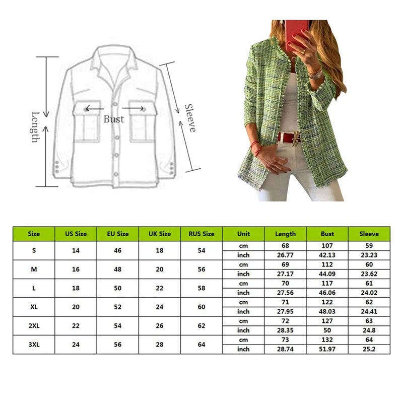 

Oeak Spring Tweed Coat 2021 Women's Long Sleeve OL Coat Tassel Cardigan Vintage Plaid Jacket Jumpers Korean Clothing Female