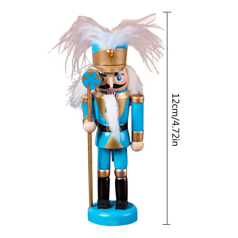 

12cm Wooden Nutcracker Doll Soldier Puppet Christmas Kids Gifts New Year Christmas Tree Pendant Ornaments Decoration