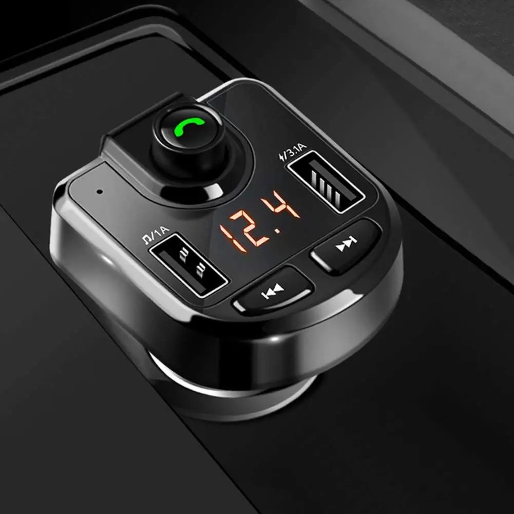 Bluetooth автомобильный комплект с двойным USB автомобильным зарядным устройством 3.6A