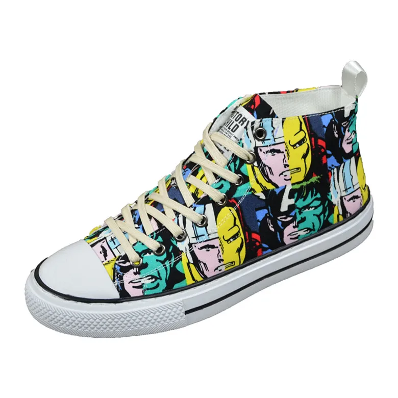 

Luxury Men's Leisure Shoes High Top Fashion Round Toe Cartoon Print Man Trending Casual Comfort Shoes Breathable 38-43