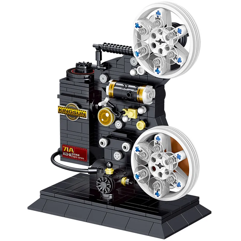 

High-tech Film Projector Model Building Blocks City Retro Movie Equipment DIY Educational Bricks Toys For Children