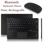 Тонкая портативная беспроводная мини-клавиатура с сенсорной панелью, Bluetooth, для iPad, Lenovo, планшетов, ноутбуков, для Samsung Galaxy  Huawei Mediapad