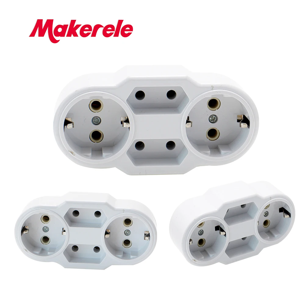 Makerele переходная розетка ЕС адаптер для путешествий удлинитель питания ABS 16 А