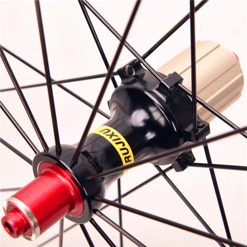 Ultralight Anti-cursor at night road wheelset front two rear four bearing aluminum alloy 30MM wheel 700C bike bicycle | Спорт и