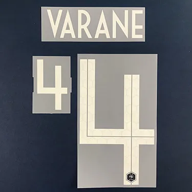 2 звезды Франция GRIEZMANN MBAPPE POGBA PAVARD KANTE VARANE GIROUD HERNANDEZ на заказ Nameset горячая штамповка нашивки значки - Цвет: VARANE