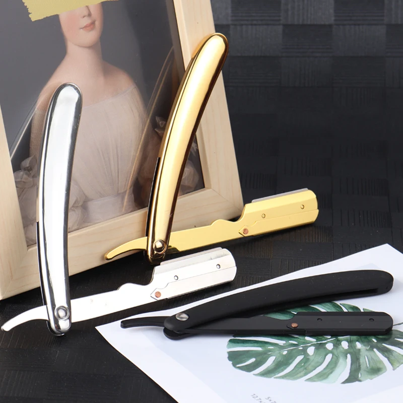 Men Women Manual razor Professional Hair Removal Shaving Hair Armpit Hair Barber Knife Tool To Send The Blade Foldable