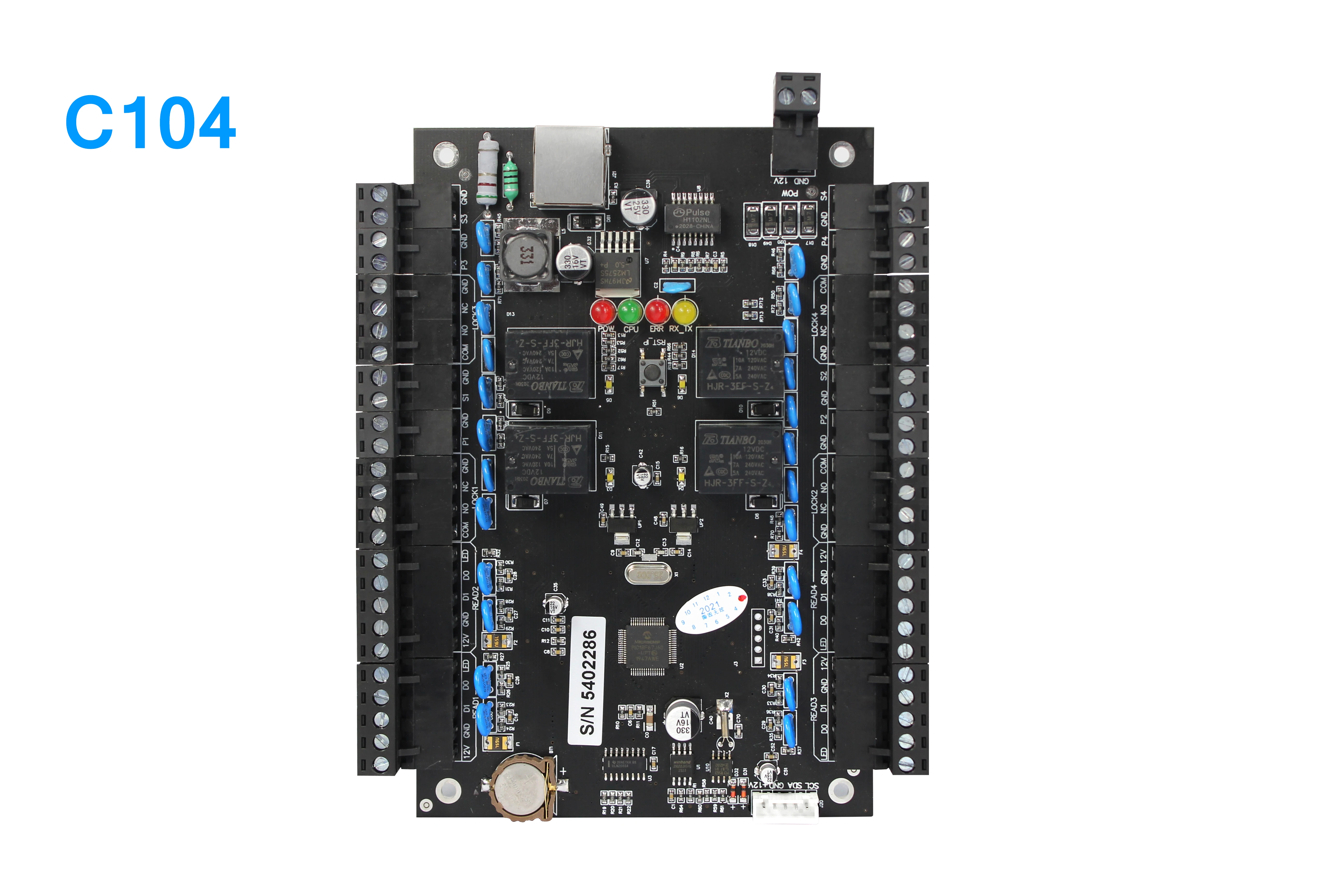 Четырехдверная панель управления доступом TCP/IP Wiegand с программным обеспечением, система доступа RFID, 12 В постоянного тока для 1/2/4 дверей