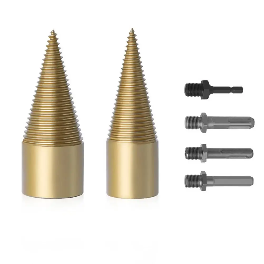 

Wood Splitter Drill Bits Removable Firewood Log Splitter Drill Bit Set Of 6 Making Cutting Firewood Easier Fit For Various Ty