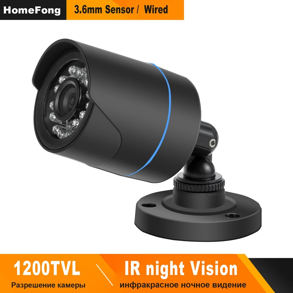 HomeFong CCTV Камера для видеодомофон 1200TVL ИК ночного видения Indoor/Outdoor Водонепроницаемый Камера HD CMOS безопасности аналоговые Камера