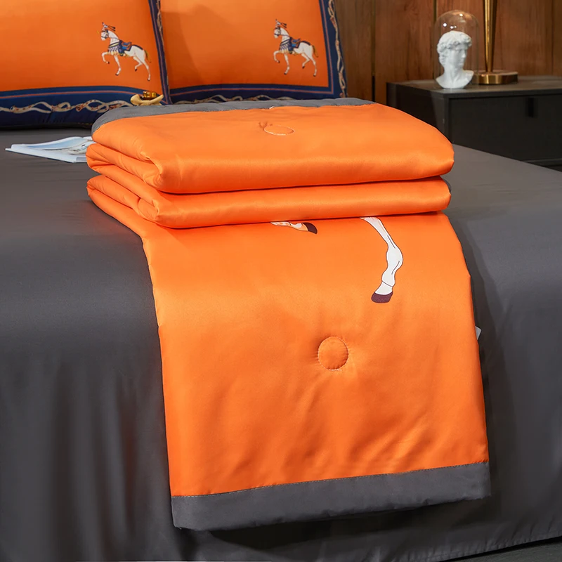 Домашний текстиль SoftTime роскошный Шелковый комплект постельного белья в римском