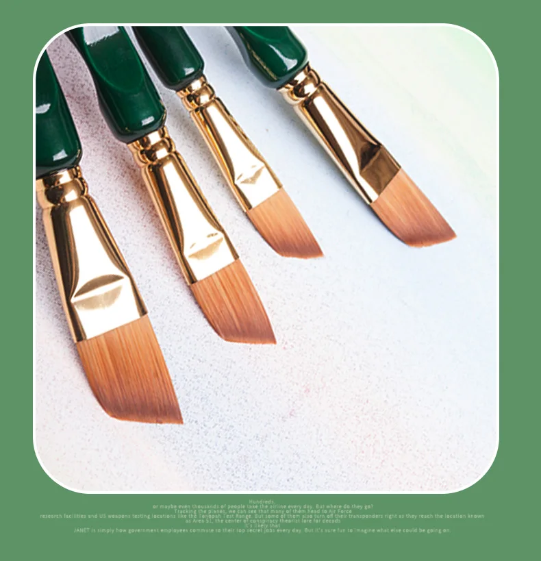 ArtSecret-brochas de Arte de alta calidad, mango acrílico de nailon anticaída para acuarelas pinturas al óleo, virola 2012DS/FB con defectos