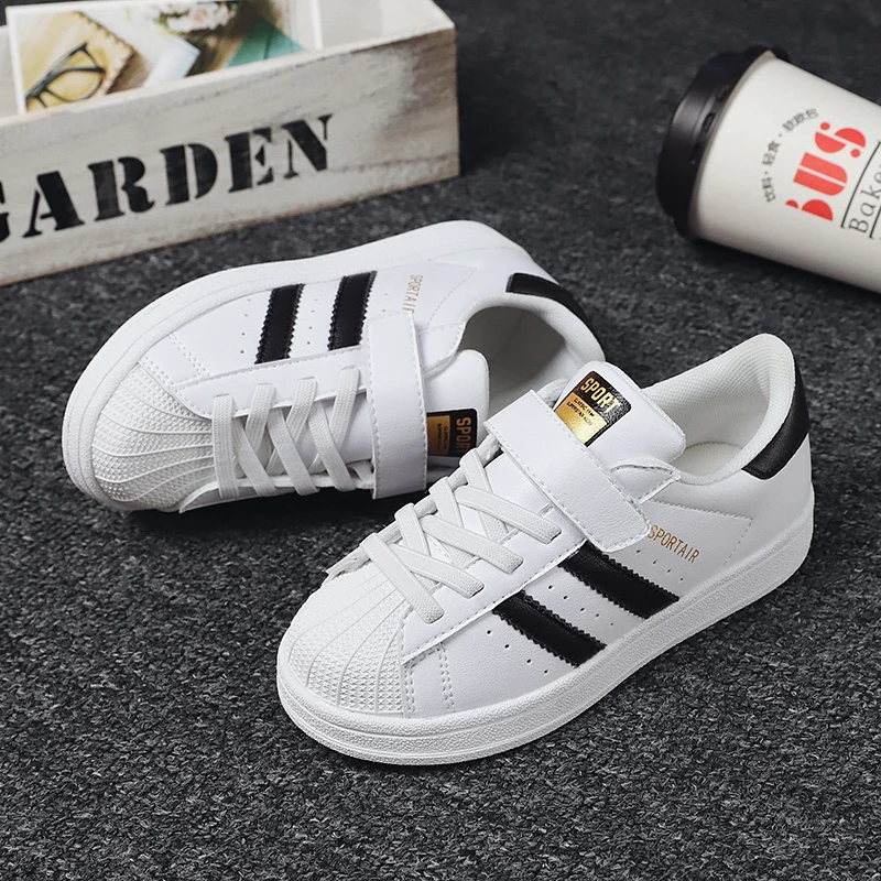 boys brand leather running shoes flat girls kids sneakers non slip children sport shoes outdoor child boy girl footwear run hot free global shipping