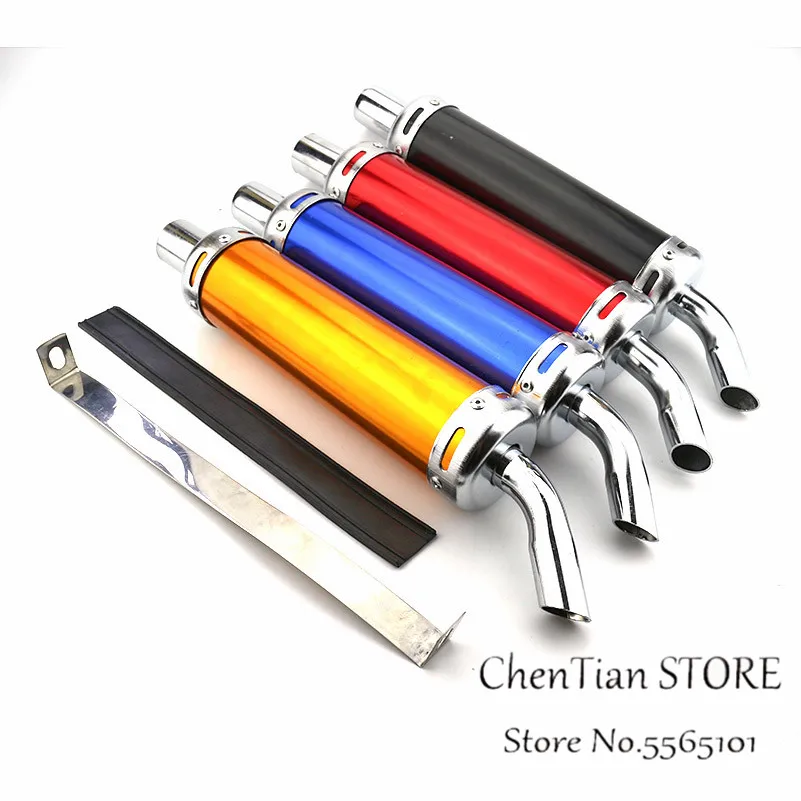 Универсальный металлический выхлопной глушитель для мотогонок 2 такта 20 мм 4