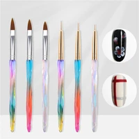 1 set nail french line brushes beginner set acrylic uv nail brush gel polish brush two way dot pen art design painting tools