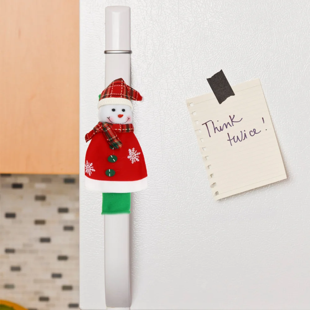

4pcs Xmas Snowman Fridge Handle Exquisite Xmas Fridge Handle Protectors