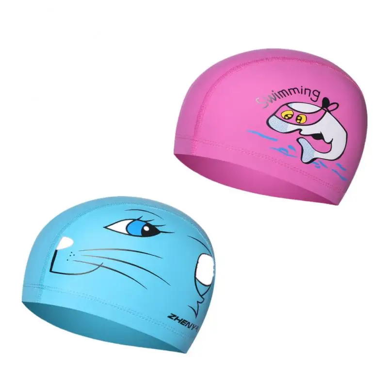 

1 Pcs Children's PU Swimming Cap Soft Comfortable Breathable Elastic Swimming Caps For Boys Girls Teenagers Swim Accessories