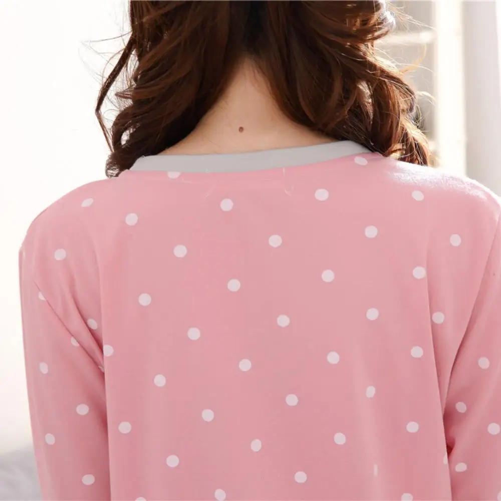 

Women's Cartoon Print Long Sleeves Autumn Winter Pajama Sets Sweet Loose Sleepwear
