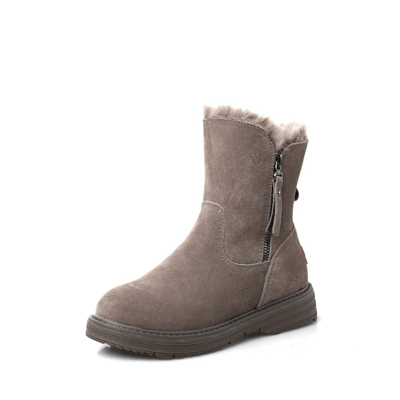 

Women's Winter Boots Genuine Leather Ankle Boots For Woman Snow Boot Warm Plush Winter Shoes Nice Female Ankle Boot Shoes yuj7